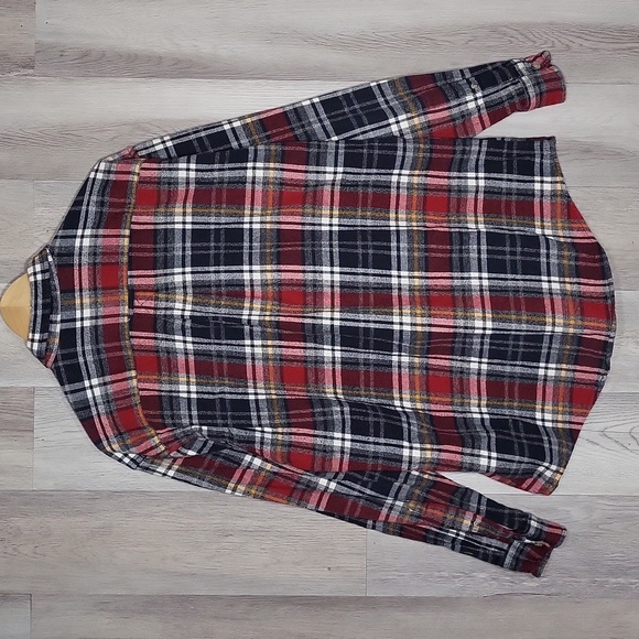 🛍Red Head‎ Mens L Red Black Plaid Long Sleeve Collared Button Down Western - Picture 2 of 7